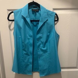 Jones New York Women's Turquoise Button Down Shirt